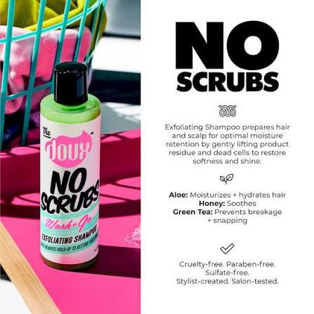 The Doux No Scrubs Wash + Go Collection Exfoliating Shampoo 8oz