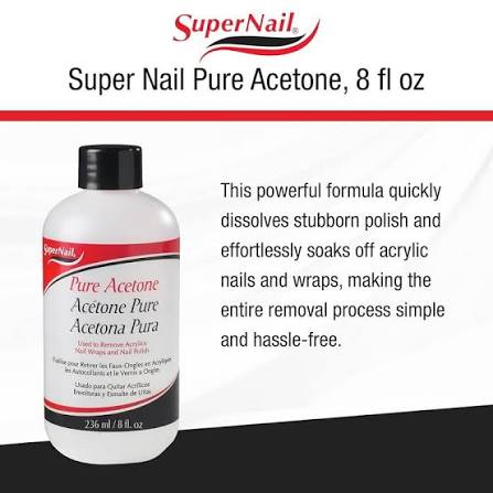 Super Nail Pure Acetone 8oz