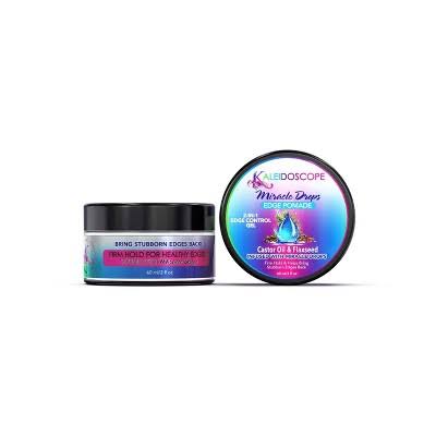 Kaleidoscope Miracle Drops Edge Pomade 2-in-1 Edge Control Gel Cast Oil & Flaxseed