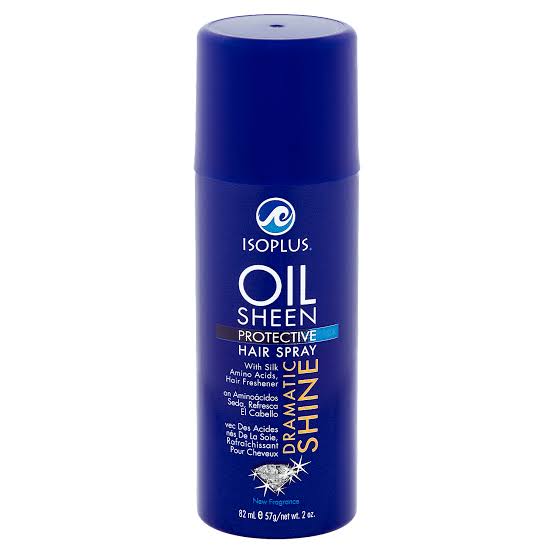 Isoplus Oil Sheen Protective Hair Spray Dramatic Shine Travel Size 2oz
