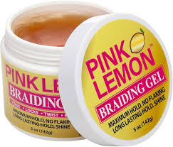 Pink Lemon Braiding Gel Edge Locks Twist Braid Maximum Hold