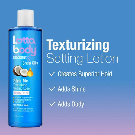 Lotta Body Coconut & Shea Oils Style Me Texturizing Setting Lotion Ready To Use 12oz
