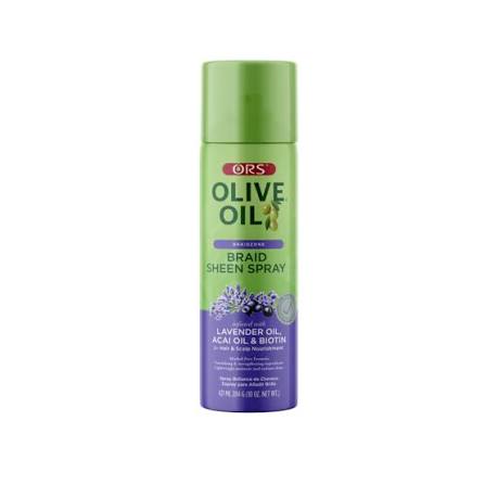 ORS Olive Oil Braid Zone Braid Sheen Spray Lavender Oil, Acai Oil, & Biotin