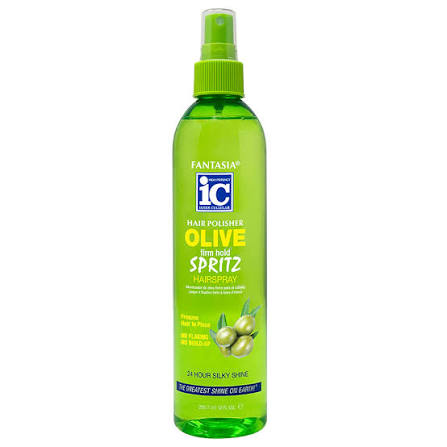 Fantasia IC Hair Polisher Olive Firm Hold Spritz Hairspray 10oz