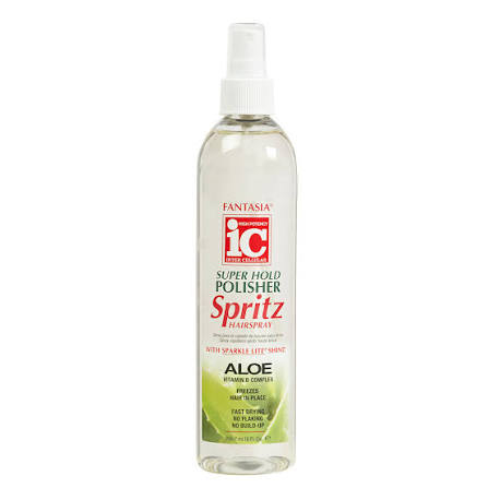 Fantasia IC Super Hold Polisher Spritz Hair Spray Aloe Vitamin E Complex 10oz