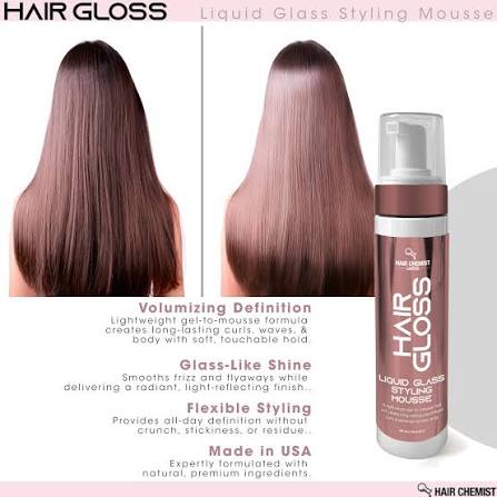 Hair Chemist Hair Gloss Liquid Glass Volumizing Hair Mousse
