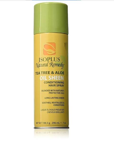 Isoplus Natural Remedy Tea Tree & Aloe Oil Sheen Conditioning Hair Spray 7oz