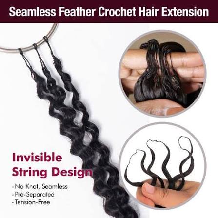 DD Hair Experience Miracle Knots Crochet Human Hair Curly 40 Pieces | Natural Crochet Hair Extensions