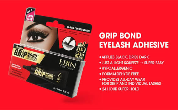 Ebin New York Grip Bond Eye Lash Glue Black Squeeze Tube