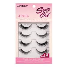 Ebin New York Cattitude Lash 4 Pairs Sexy Cat Eye Lashes - 004