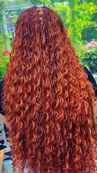 DD Hair Bulk Hair For Braiding Water Wave Orange 350 - 100% Human Hair