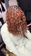 DD Hair Golden Brown 30 Water Wave 100% Human Hair Bulk Hair for Braiding