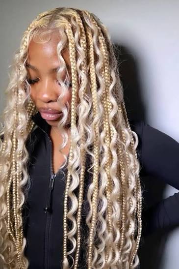 DD Hair Bulk Hair For Braiding Water Wave Platinum Blonde 613 - 100% Human Hair