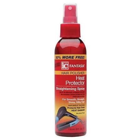 IC Fantasia Hair Polisher Heat Protector Straightening Spray 2oz Travel Size