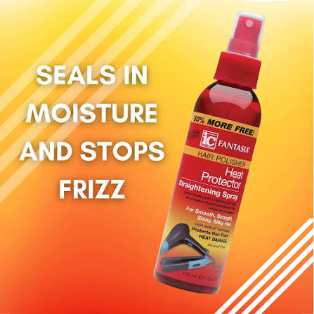 IC Fantasia Hair Polisher Heat Protector Straightening Spray 2oz Travel Size